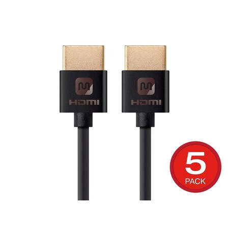 Monoprice Ultra Slim Series High Speed HDMI Cable - 4K@60Hz HDR 18Gbps 34AWG YCb 39573